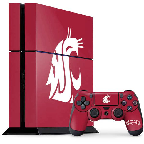 Washington State University Cougars Logo PlayStation PS4 Skins
