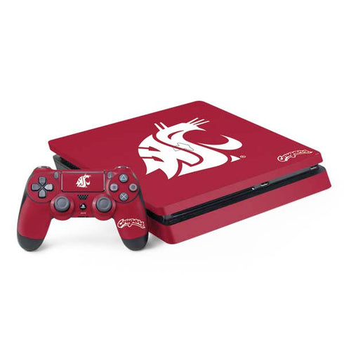 Washington State University Cougars Logo PS4 Slim Bundle Skin