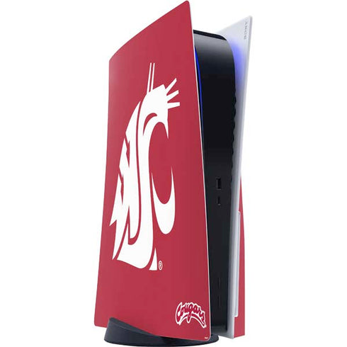 Washington State University Cougars Logo PS5 Console Skin