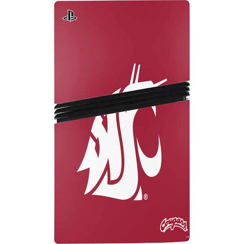Washington State University Cougars Logo PS5 Pro Console Skin