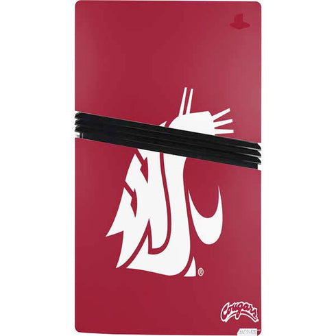 Washington State University Cougars Logo PS5 Pro Console Skin
