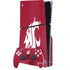 Washington State University Cougars Logo PS5 Slim Disk Bundle Skin