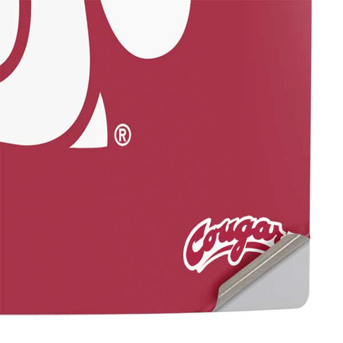 Washington State University Cougars Logo PS5 Slim Disk Console Skin