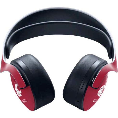 Washington State University Cougars Logo PULSE 3D Wireless Headset for PS5 Skin