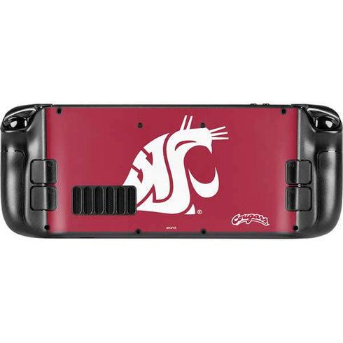 Washington State University Cougars Logo Steam Deck Handheld Gaming Computer Skin