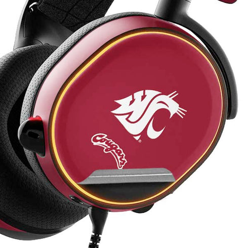 Washington State University Cougars Logo SteelSeries Arctis 5 Skin