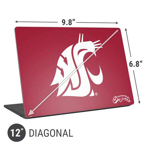 Washington State University Cougars Logo Universal Laptop 12in (9.8 x 6.8in) Skin
