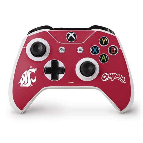 Washington State University Cougars Logo Xbox One S Controller Skin