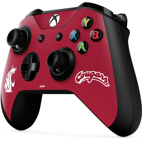 Washington State University Cougars Logo Xbox One X Controller Skin