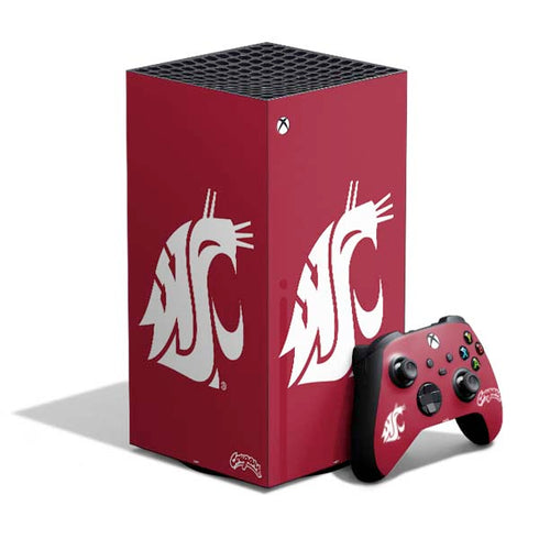 Washington State University Cougars Logo XBox Series X Digital Edition Bundle Skin