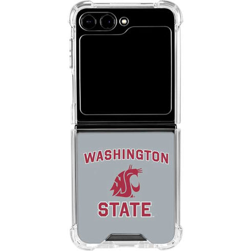 Washington State University Logo Galaxy Z Flip6 Clear Case