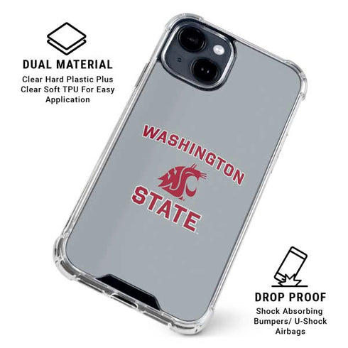Washington State University Logo iPhone 15 Clear Case