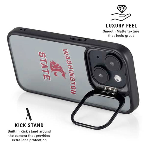 Washington State University Logo iPhone 15 Kickstand Case