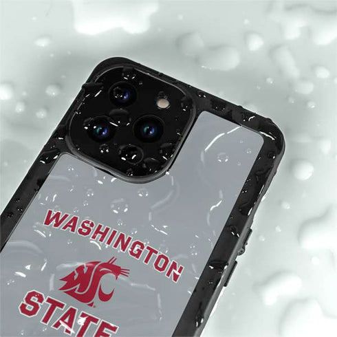 Washington State University Logo iPhone 15 Pro Waterproof Case