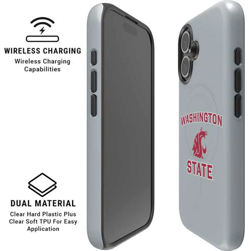 Washington State University Logo iPhone 16 Plus Magsafe Impact Case