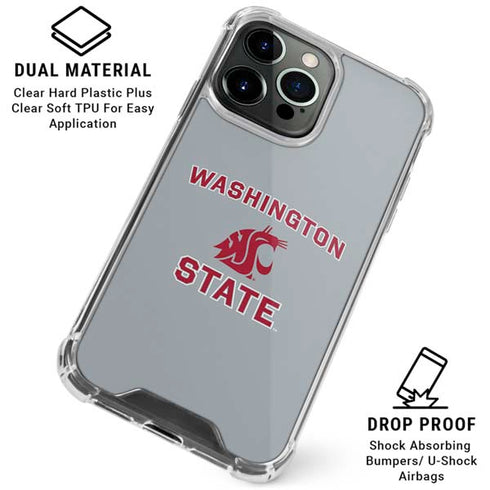 Washington State University Logo iPhone 16 Pro Max Clear Case