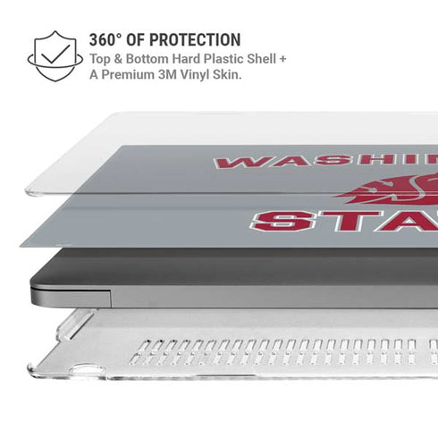 Washington State University Logo MacBook Pro 14in (2021-24) Case plus Skin