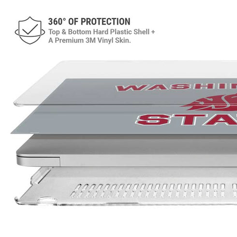 Washington State University Logo MacBook Pro 15in (2016-19) Case plus Skin