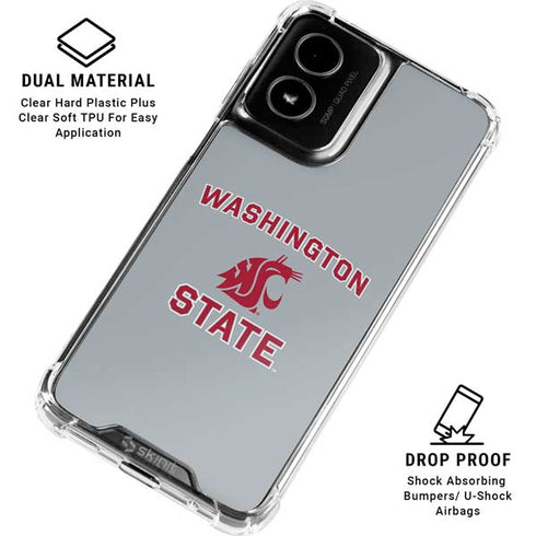 Washington State University Logo Moto G Power 5G (2024) Clear Case