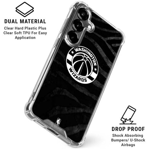 NBA Washington Wizards Animal Print Galaxy S26 Clear Case