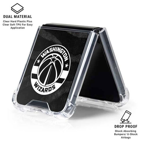 NBA Washington Wizards Animal Print Galaxy Z Flip6 Clear Case