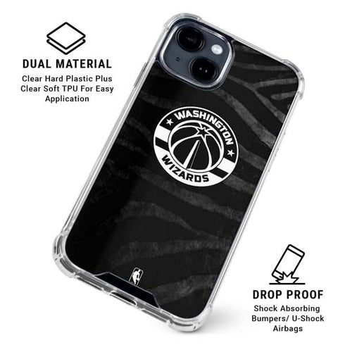 NBA Washington Wizards Animal Print iPhone 15 Clear Case