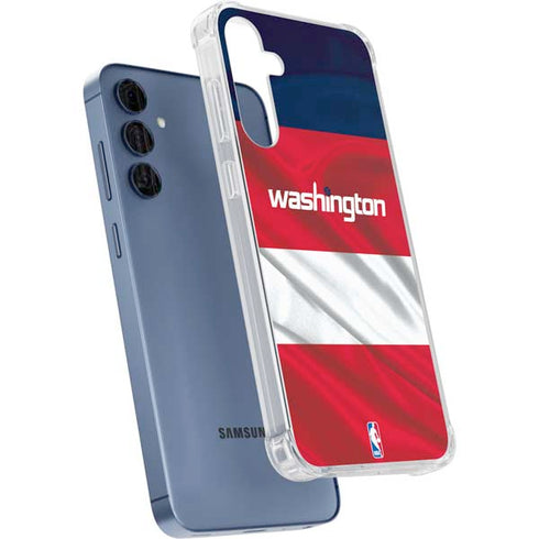 NBA Washington Wizards Away Jersey Galaxy A55 5G Clear Case