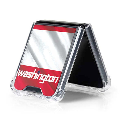 NBA Washington Wizards Away Jersey Galaxy Z Flip5 5G Clear Case