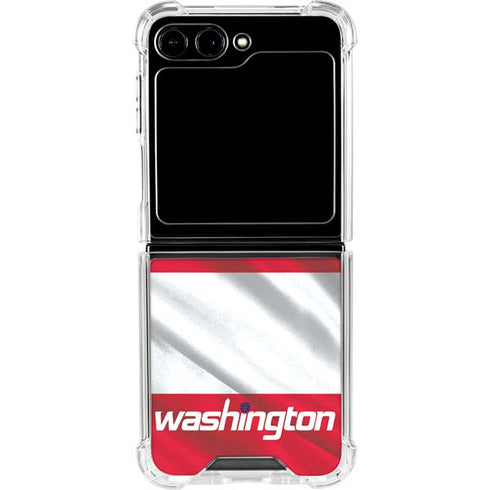 NBA Washington Wizards Away Jersey Galaxy Z Flip6 Clear Case