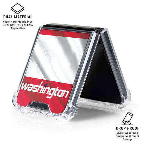 NBA Washington Wizards Away Jersey Galaxy Z Flip6 Clear Case