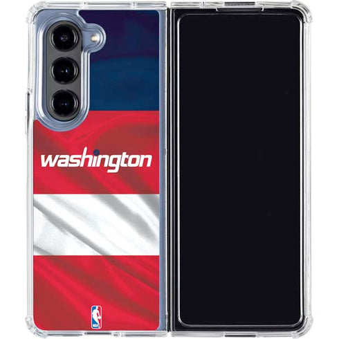 NBA Washington Wizards Away Jersey Galaxy Z Fold5 5G Clear Case