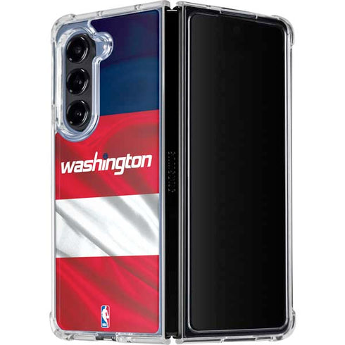 NBA Washington Wizards Away Jersey Galaxy Z Fold5 5G Clear Case
