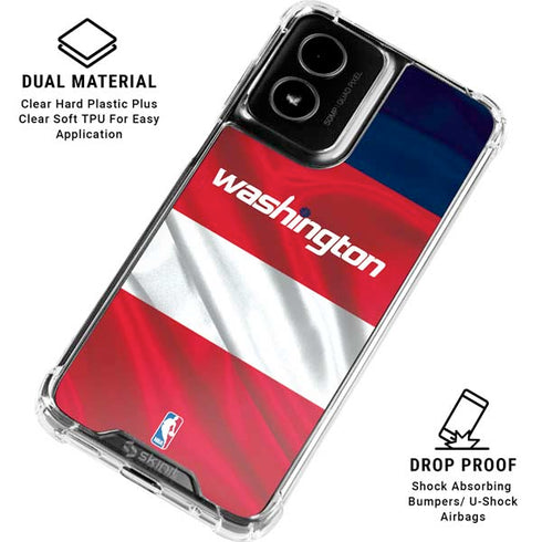 NBA Washington Wizards Away Jersey Moto G Power 5G (2024) Clear Case