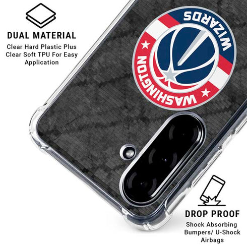 NBA Washington Wizards Black Rust Galaxy A36 5G Clear Case