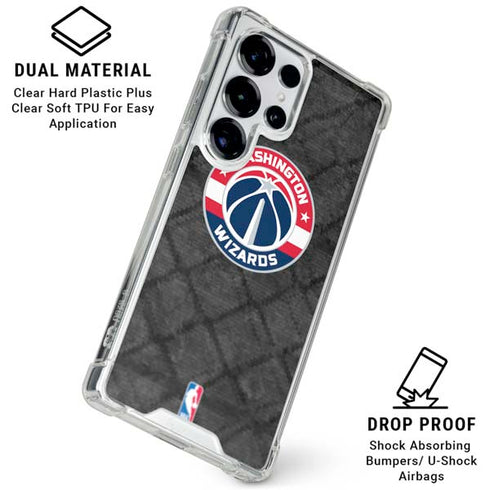 NBA Washington Wizards Black Rust Galaxy S25 Ultra Clear Case