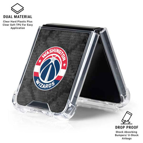 NBA Washington Wizards Black Rust Galaxy Z Flip6 Clear Case