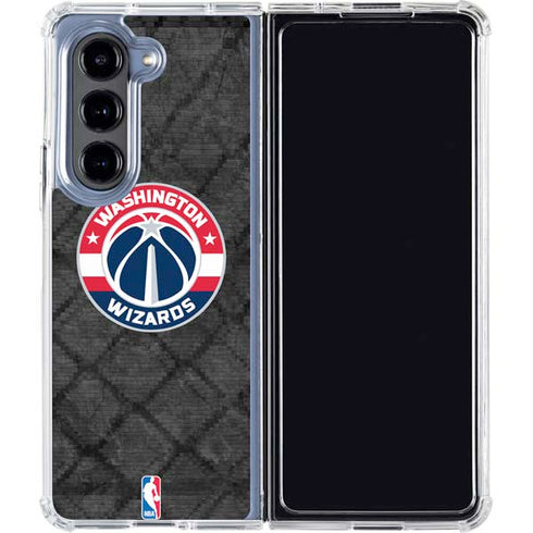 NBA Washington Wizards Black Rust Galaxy Z Fold5 5G Clear Case