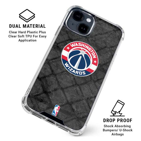 NBA Washington Wizards Black Rust iPhone 15 Clear Case