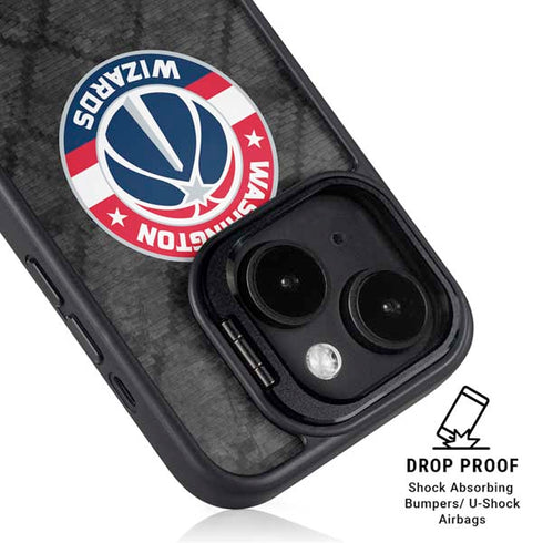 NBA Washington Wizards Black Rust iPhone 15 Plus Kickstand Case