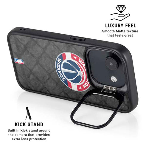 NBA Washington Wizards Black Rust iPhone 16e Kickstand Case