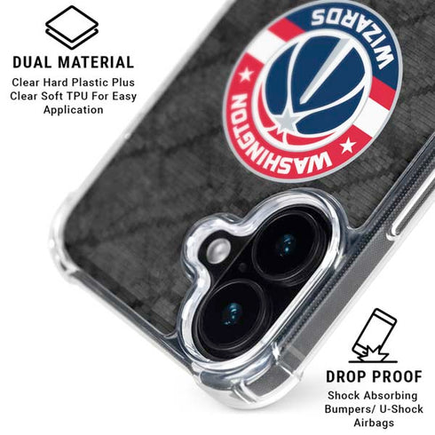 NBA Washington Wizards Black Rust iPhone 17 Clear Case