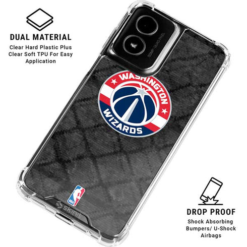 NBA Washington Wizards Black Rust Moto G Power 5G (2024) Clear Case