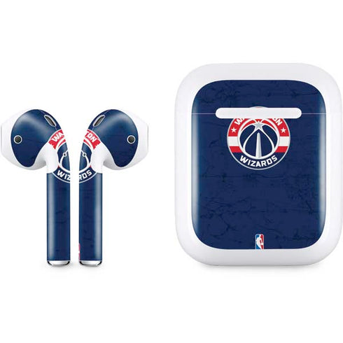 NBA Washington Wizards Blue Distressed Apple AirPods Skin