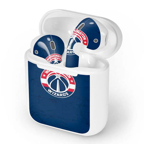 NBA Washington Wizards Blue Distressed Apple AirPods Skin