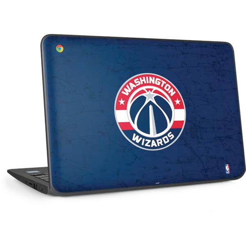 NBA Washington Wizards Blue Distressed HP Chromebook Skin