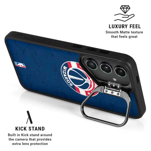 NBA Washington Wizards Blue Distressed Galaxy S24 Kickstand Case