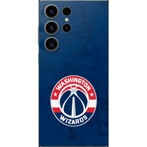 NBA Washington Wizards Blue Distressed Galaxy S25 Ultra Skin