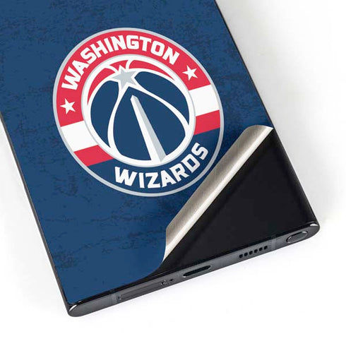 NBA Washington Wizards Blue Distressed Galaxy S25 Ultra Skin