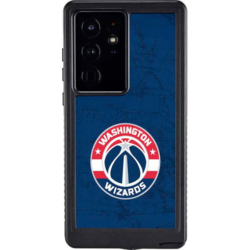 NBA Washington Wizards Blue Distressed Galaxy S24 Ultra Waterproof Case