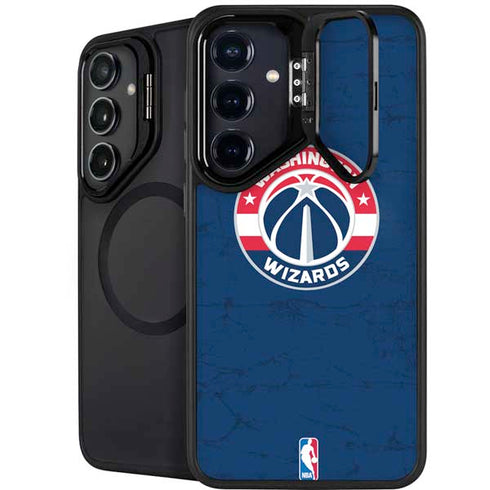 NBA Washington Wizards Blue Distressed Galaxy S25 FE Kickstand Case